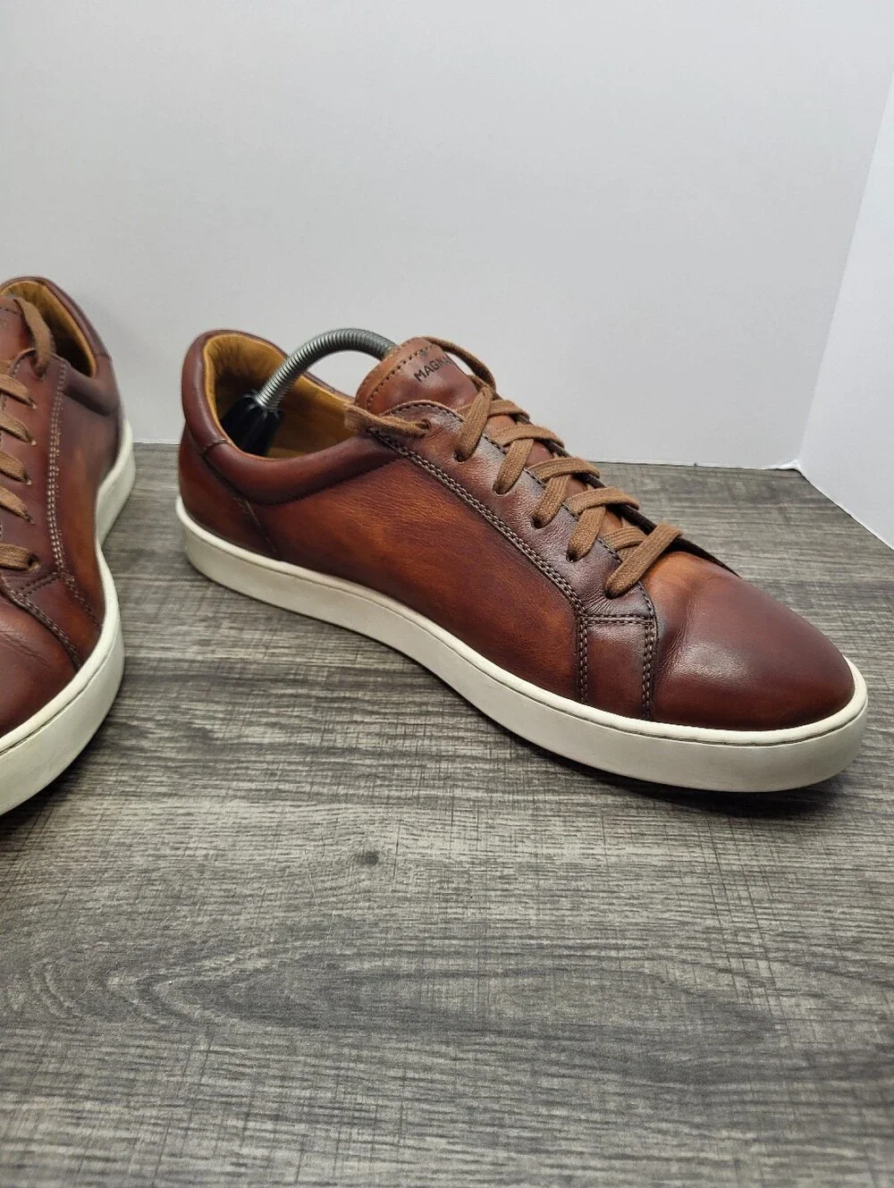 Magnanni Amadeo Brown Leather Sneakers Shoes Men's Size 11 US 44 EU